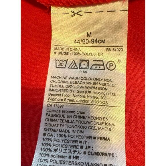 Banana Republic Size M Ruffle Puff Sleeve Mini Shift Dress Fuchsia Summer Staple - Picture 9 of 9